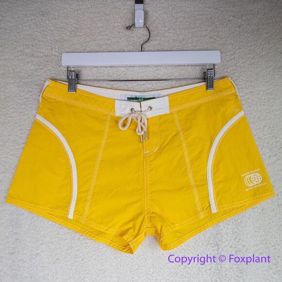 New! Free People Yellow & White Made Some Short Shorts, size 8 - Picture 5 of 13